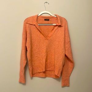 Pink J Crew Collared Sweater